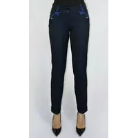 Женские брюки зауженые на манжете классические синий цвет